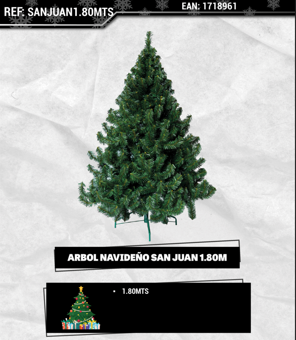 ARBOL DE NAVIDAD DE 1.80